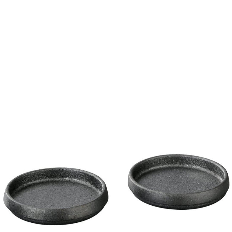 ZASSENHAUS Mill Tray Set – 2-Piece Cast Iron for Salt & Pepper Mills