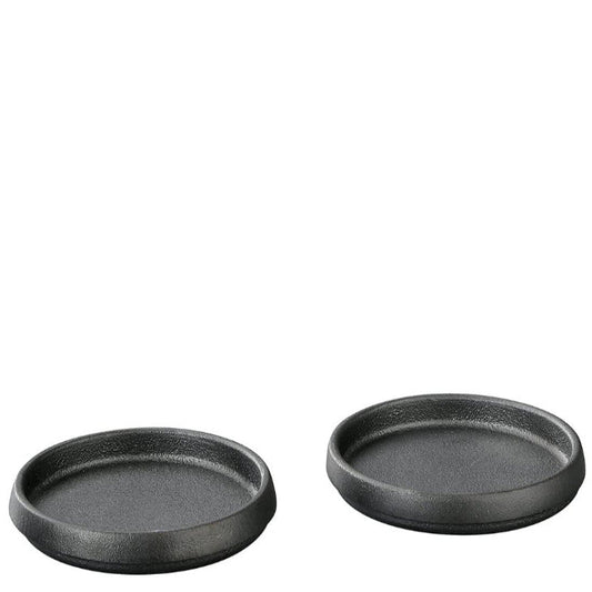 ZASSENHAUS Mill Tray Set – 2-Piece Cast Iron for Salt & Pepper Mills