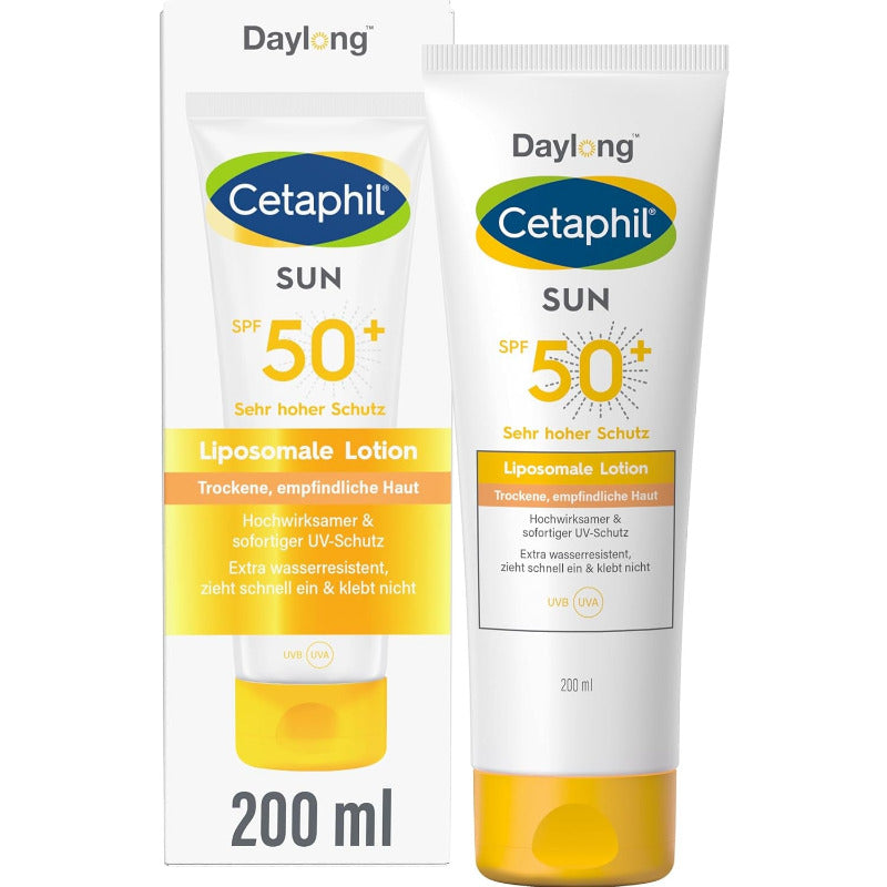 CETAPHIL SUN Liposomal Sunscreen Lotion SPF 50+ – 200ml | High UVA/UVB Protection for Sensitive & Dry Skin