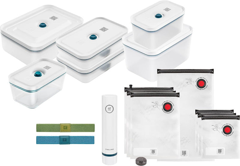 ZWILLING Fresh & Save Vacuum Starter Set – 8-Piece, Plastic, La Mer Edition