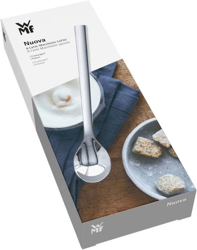 WMF Nuova Latte Macchiato Spoon Set – 6-Piece Long 19cm Spoons
