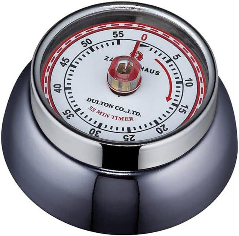 ZASSENHAUS Speed Kitchen Timer – Analog Countdown Clock with Alarm (White)