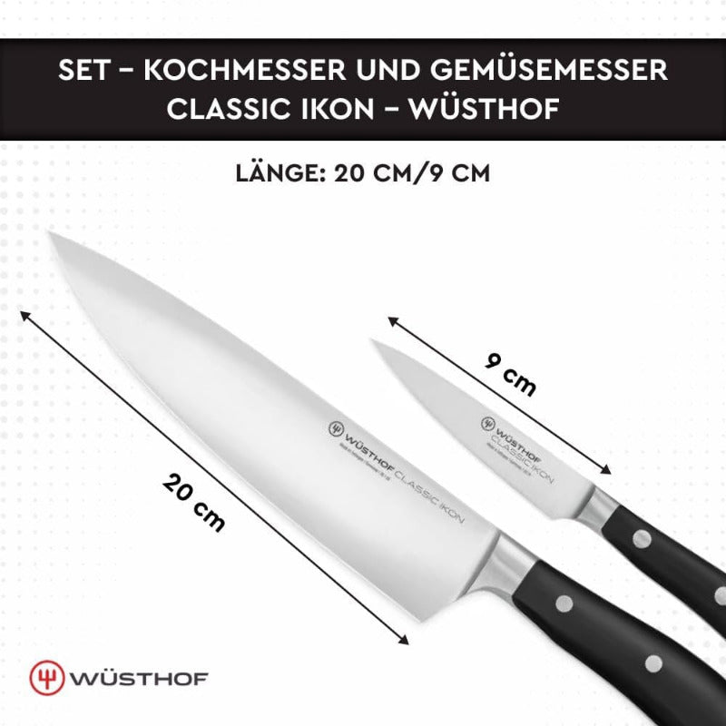 WÜSTHOF Classic Ikon 2-Piece Knife Set – Elegance Meets Performance