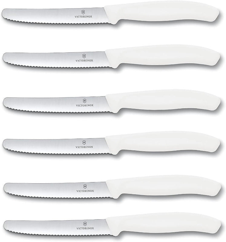 Victorinox 6-Piece Swiss Classic Table Knife Set | Wavy Edge | Multi-Color | Swiss Made