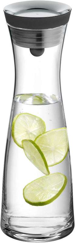 WMF Basic Water Carafe – 1 Liter Glass Carafe with Silicone Lid & CloseUp Stopper