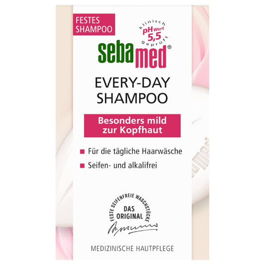 SEBAMED Every-Day Solid Shampoo Bar 80g - Gentle Daily Hair Cleanser