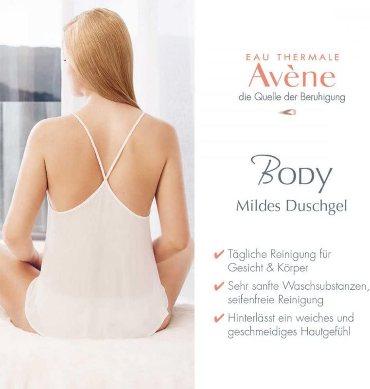 AVENE Body Gentle Shower Gel 500ml – Soap-Free Daily Cleanser