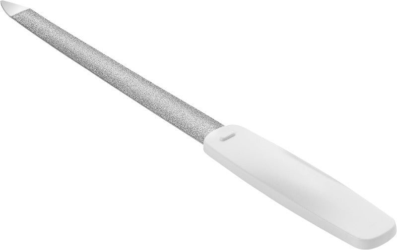 ZWILLING Sapphire Nail File – 160 mm | Double-Sided Sapphire-Coated Formfeile with Polished Tip, Ergonomic Design, White