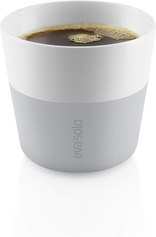 EVA SOLO | 2 Espresso Becher | 80 Ml | Gut Zu Halten Durch Silikonbeschichtung | Spülmaschinenfest | Carbon Schwarz