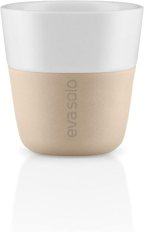 EVA SOLO | 2 Espresso Becher | 80 Ml | Gut Zu Halten Durch Silikonbeschichtung | Spülmaschinenfest | Carbon Schwarz
