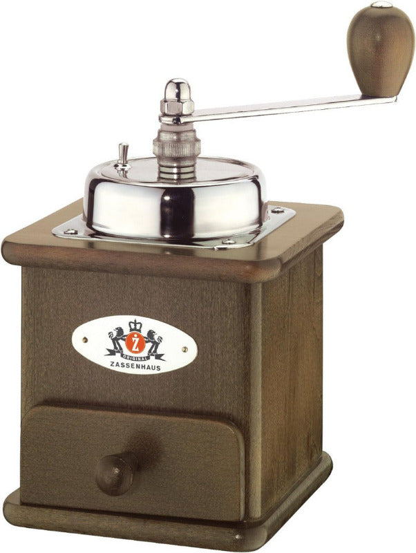 ZASSENHAUS Brasilia Manual Coffee Grinder | Beechwood Black | Adjustable Ceramic Grinder