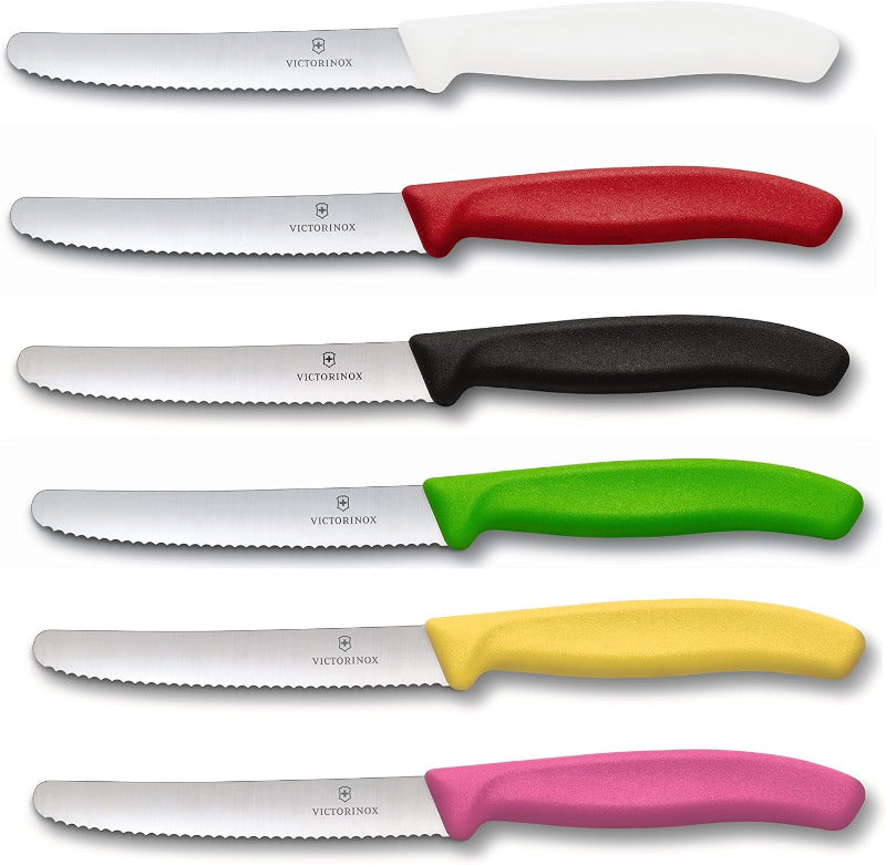 Victorinox 6-Piece Swiss Classic Table Knife Set | Wavy Edge | Multi-Color | Swiss Made
