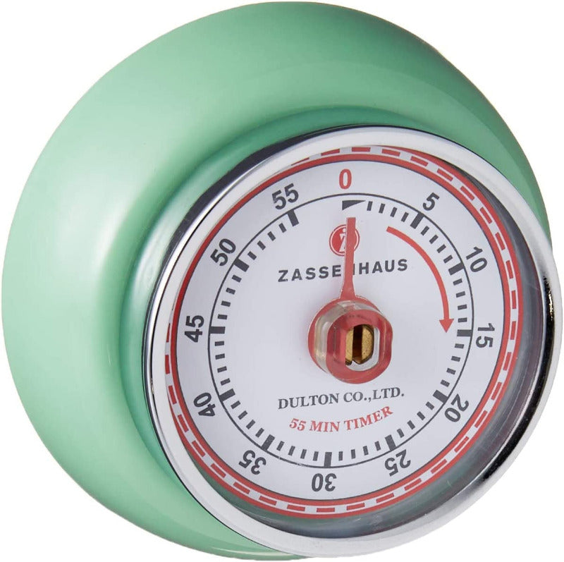 ZASSENHAUS Speed Kitchen Timer – Analog Countdown Clock with Alarm (White)