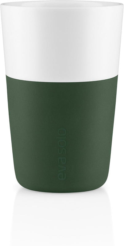 EVA SOLO | 2 Espresso Becher | 80 Ml | Gut Zu Halten Durch Silikonbeschichtung | Spülmaschinenfest | Carbon Schwarz