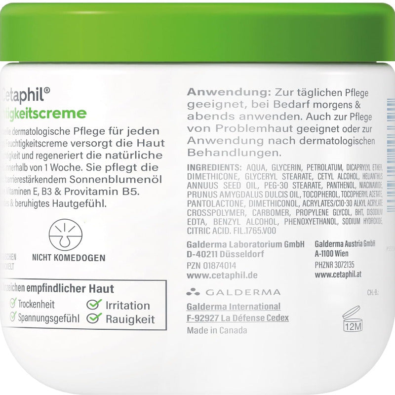 CETAPHIL Moisturizing Cream 453g – Intense 48H Hydration for Dry & Sensitive Skin