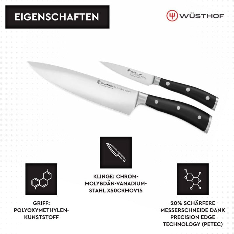 WÜSTHOF Classic Ikon 2-Piece Knife Set – Elegance Meets Performance