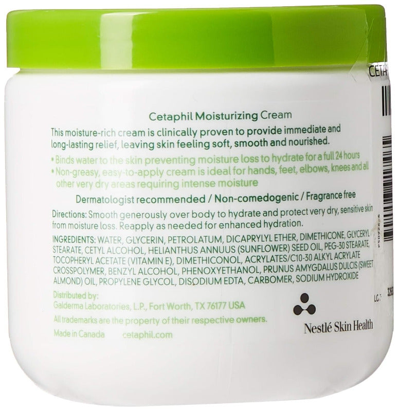 CETAPHIL Moisturizing Cream for Dry & Sensitive Skin - Fragrance-Free, 470ml (Pack of 2)