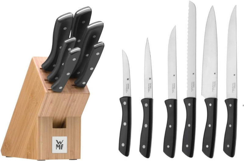 WMF Knife Block with 7-Piece Kitchen Knife Set Made from Special Blade Steel