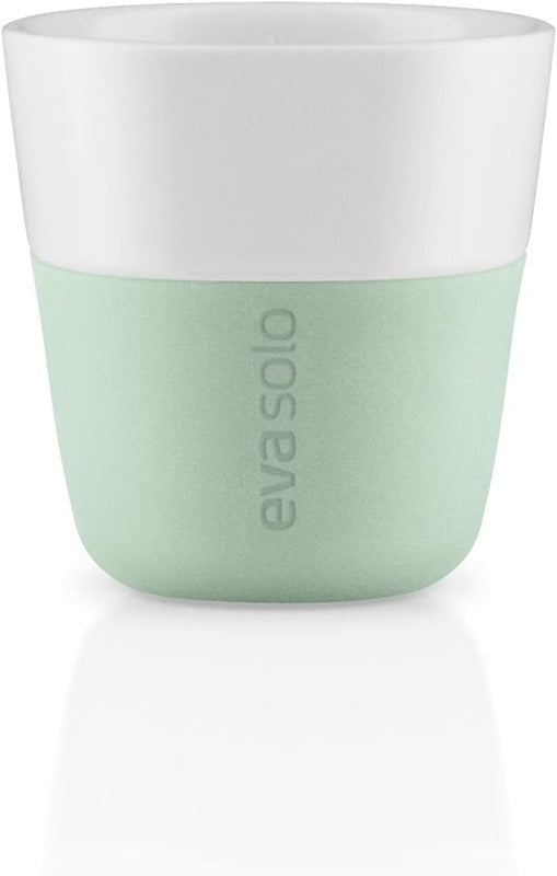 EVA SOLO | 2 Espresso Becher | 80 Ml | Gut Zu Halten Durch Silikonbeschichtung | Spülmaschinenfest | Carbon Schwarz