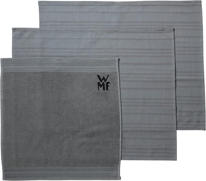 WMF Kitchen Towel Set – 3-Pieces 100% Cotton Dish Towels & Hand Towel