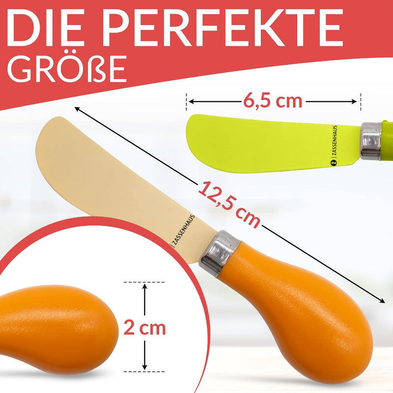 ZASSENHAUS 4-Piece Colorful Butter Knife Set – 13 cm