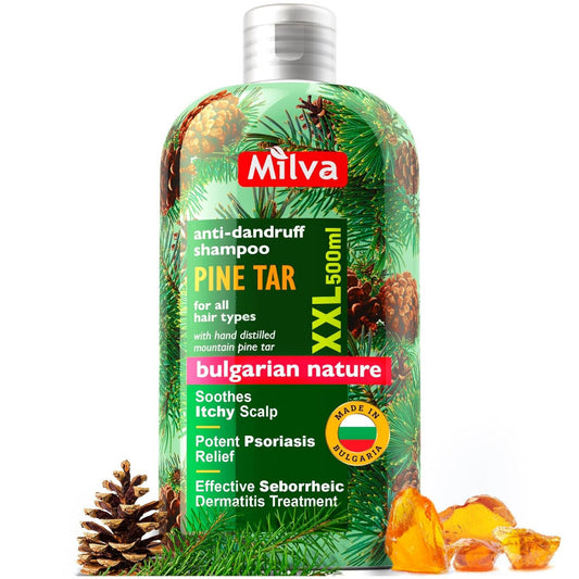 Milva Pine Tar Shampoo 500ml – Gentle Scalp Cleansing