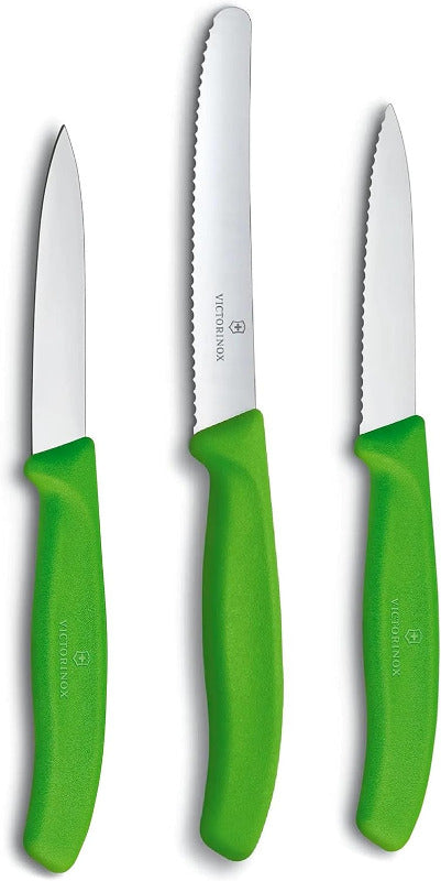 VICTORINOX Swiss Classic Vegetable Knife Set – 3-Piece, Red