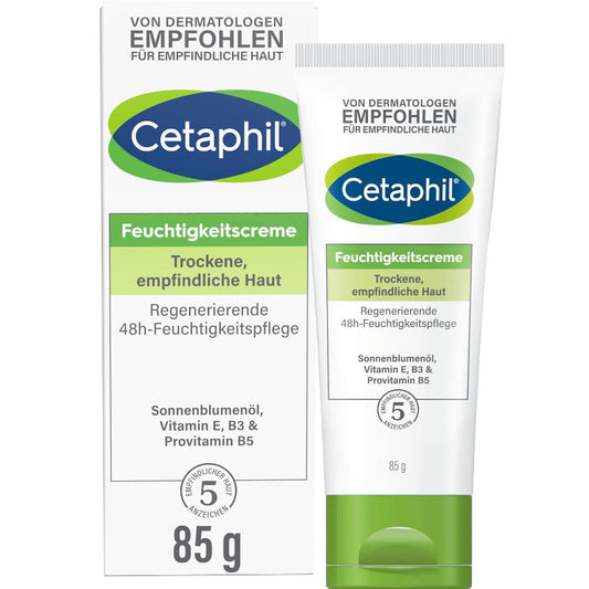 CETAPHIL Moisturizing Cream 85ml – 48H Hydration for Dry & Sensitive Skin