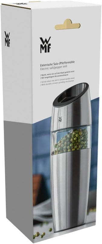 WMF Electric Tilting Mill 20 cm – Salt & Pepper Grinder Cromargan Stainless Steel & Glass