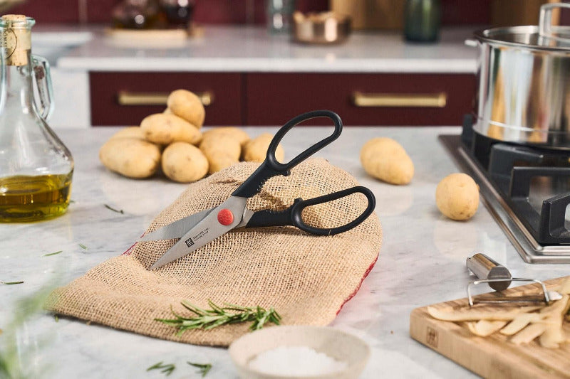 ZWILLING Twin L Küchenschere, Länge: 20 Cm, Rostfreier Spezialstahl/Kunststoff, Universal- Und Vielzweckschere, Schwarz