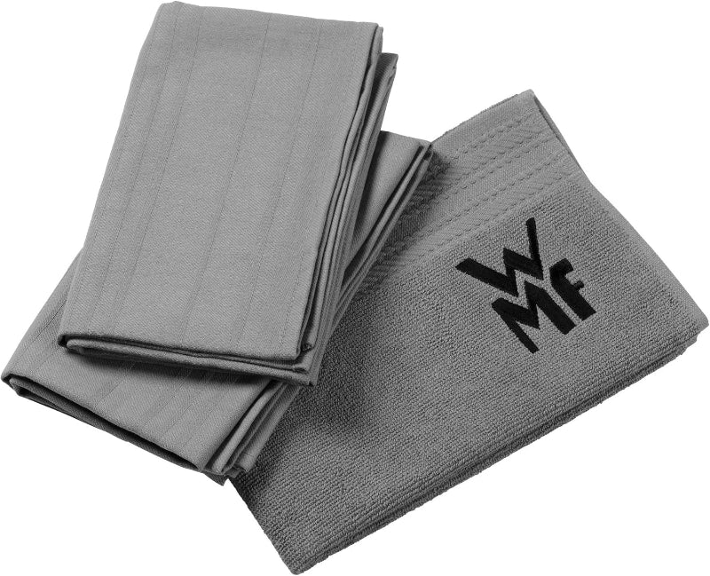 WMF Kitchen Towel Set – 3-Pieces 100% Cotton Dish Towels & Hand Towel