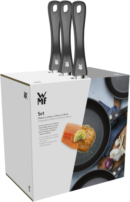 WMF Devil Frying Pan Set – 3-Pieces 28 cm, 24 cm & 20 cm Induction-Compatible