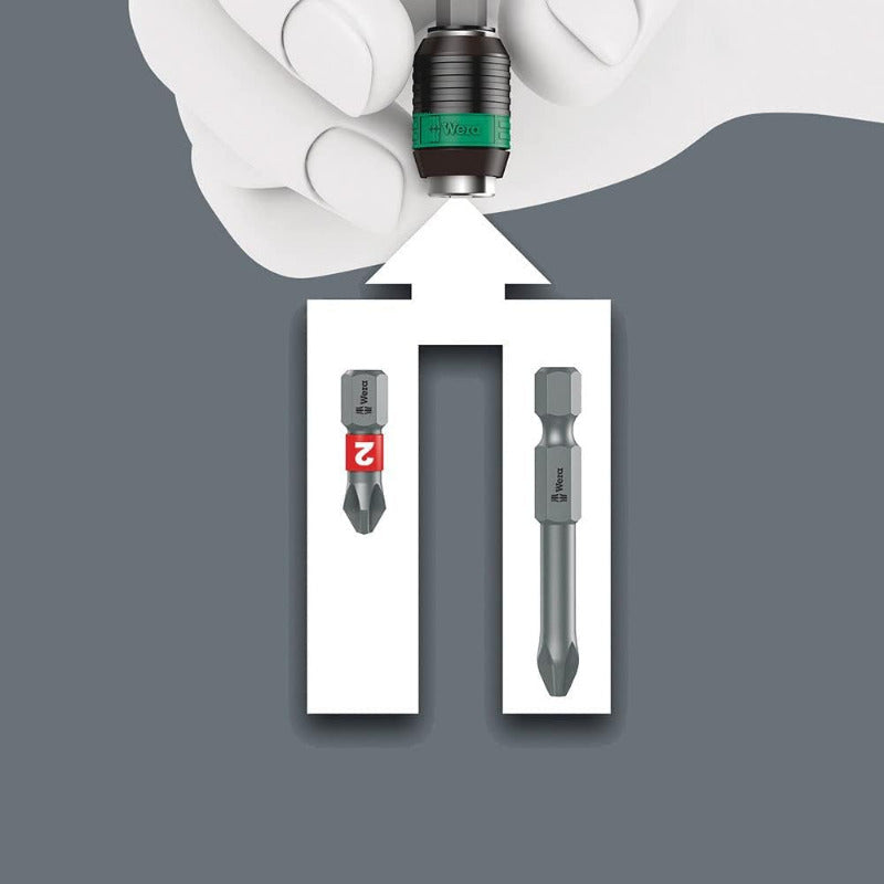 WERA Bit-Safe 61 BiTorsion 1 – 61-Piece Bit Set (05057441001), Black