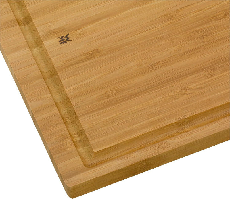 WMF Bamboo Cutting Board – 38 x 25 cm Natural Wood Chopping Board with Juice Groove