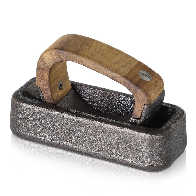 ADHOC MO31 Rocca Rocking Mortar – Cast Iron & Acacia Wood