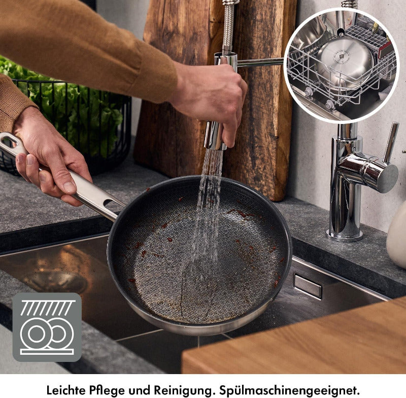 Zwilling Joy plus Bratpfanne 28 Cm, Kratzfeste Antihaftbeschichtung Mit Schutzgitter, Für Alle Herdarten, Induktionsgeeignet, Spülmaschinengeeignet, Schwarz