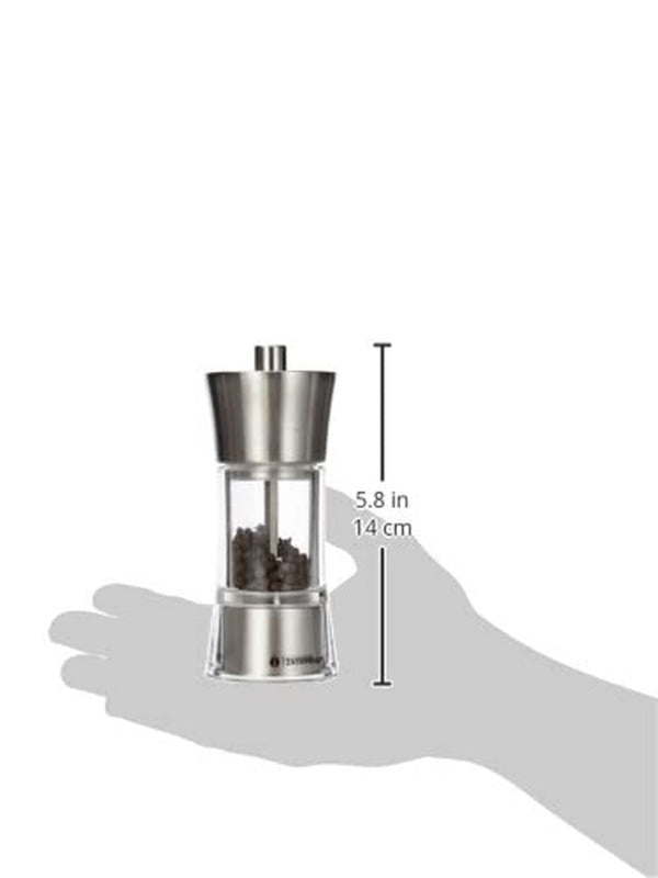 ZASSENHAUS Aachen Pepper Mill – 14 cm (Acrylic &amp; Stainless Steel)