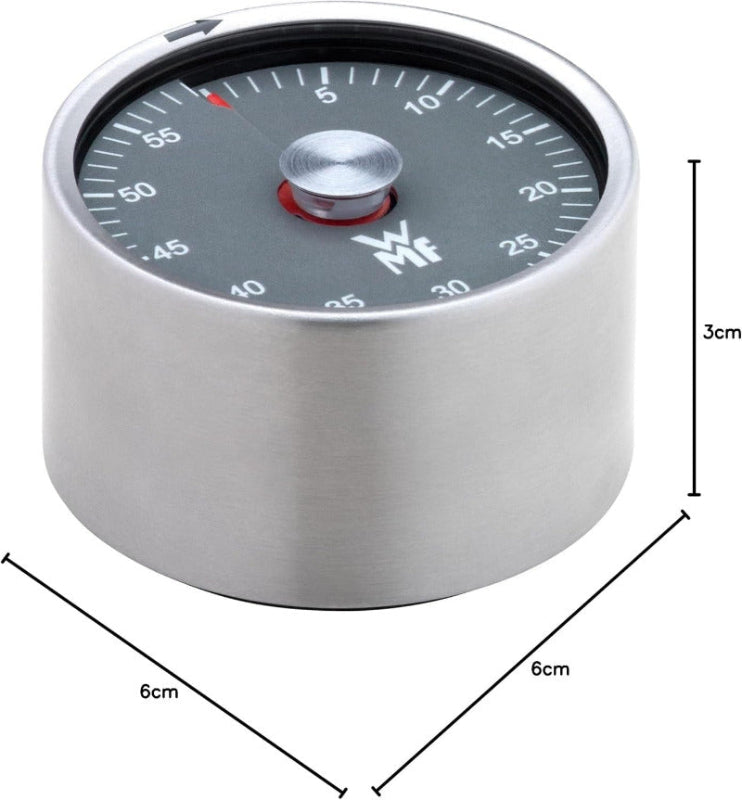 WMF Mechanical Kitchen Timer – 60-Minute Magnetic Egg Timer Acoustic Alarm