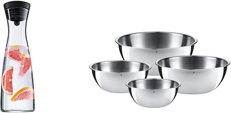 WMF Basic Water Carafe – 1.5 Liters Glass Carafe with Silicone CloseUp Lid