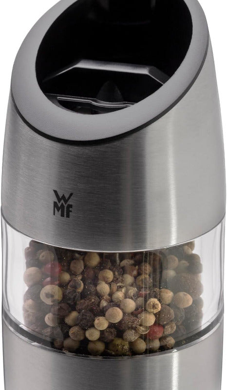 WMF Electric Tilting Mill 20 cm – Salt & Pepper Grinder Cromargan Stainless Steel & Glass