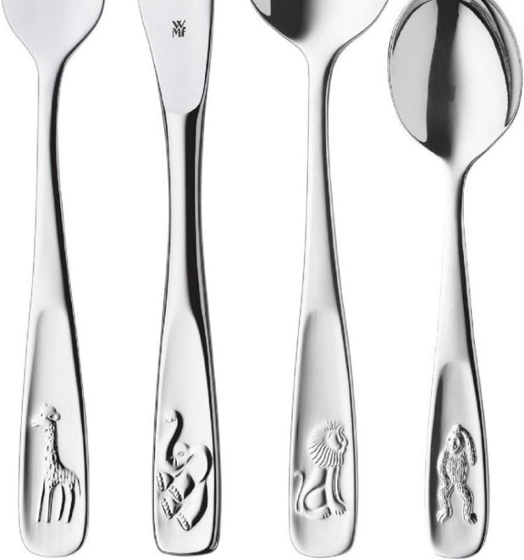 WMF Animals Children’s Cutlery Set – 4-Pieces For Kids Age 3+ with Gift Packaging