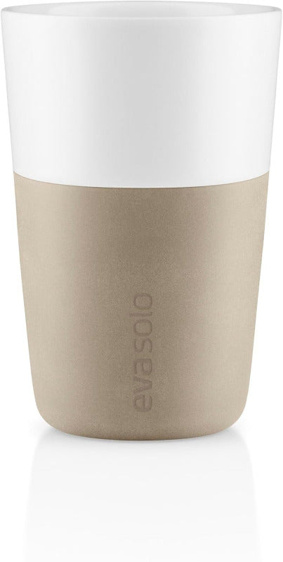 EVA SOLO | 2 Espresso Becher | 80 Ml | Gut Zu Halten Durch Silikonbeschichtung | Spülmaschinenfest | Carbon Schwarz