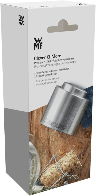 WMF Clever&More Champagne Stopper – 3.5 cm Leakproof Sparkling Wine Bottle Closure