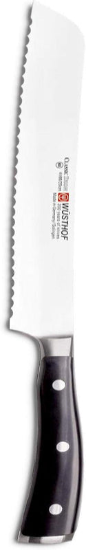 WÜSTHOF Classic Ikon Bread Knife – 23 cm | Serrated Edge | Black Handle