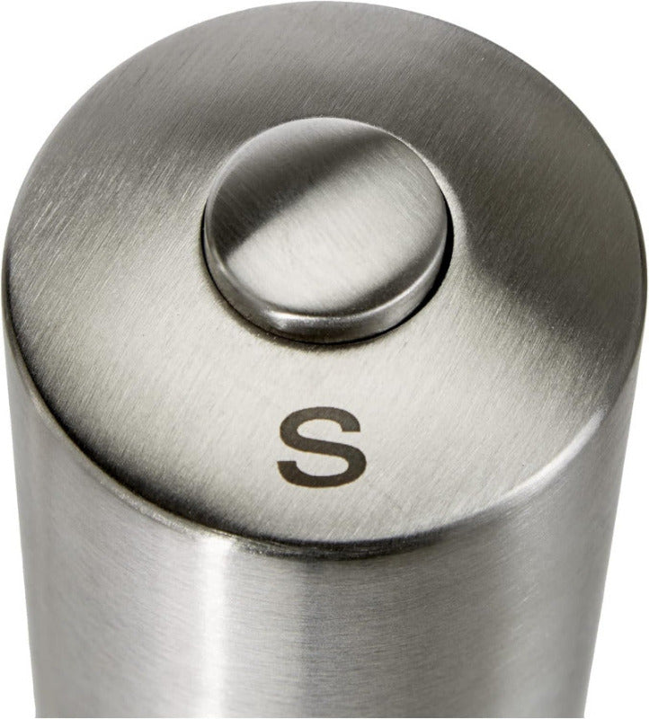 ZASSENHAUS Electric Salt & Pepper Mill GERA | Ceramic Grinder | Stainless Steel | Ø 6 x 20 cm