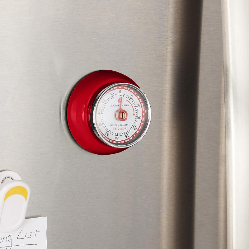 ZASSENHAUS SPEED Kitchen Timer – Red | Analog Countdown with Alarm