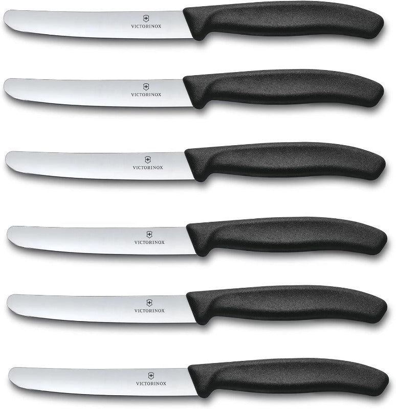 Victorinox 6-Piece Swiss Classic Table Knife Set | Wavy Edge | Multi-Color | Swiss Made