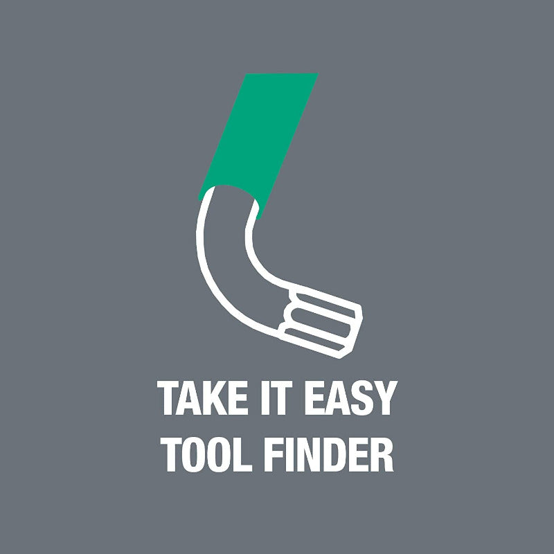 WERA 967/9 TX Multicolour HF‑1 Torx L‑Key Set – 9 Piece with Holding Function (05024179001)