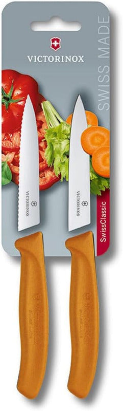 Victorinox Swiss Classic Vegetable Knife Set – Extra Sharp Swiss Made Blades with Ergonomic Black Handles