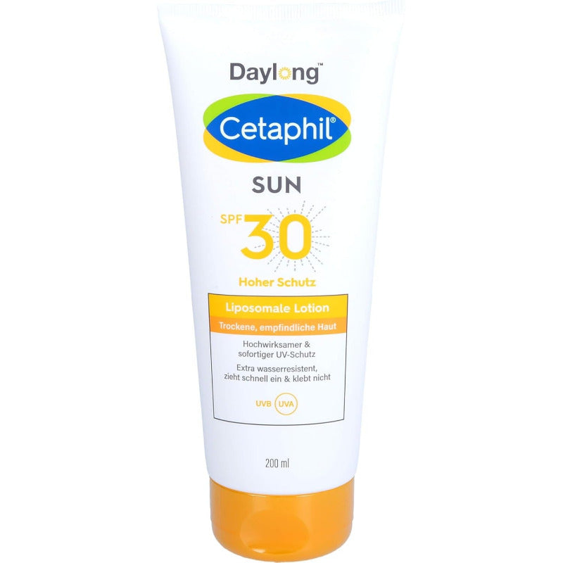 CETAPHIL Sun LSF 30 Liposomale Lotion – Broad-Spectrum Sunscreen for Sensitive Skin (200ml)
